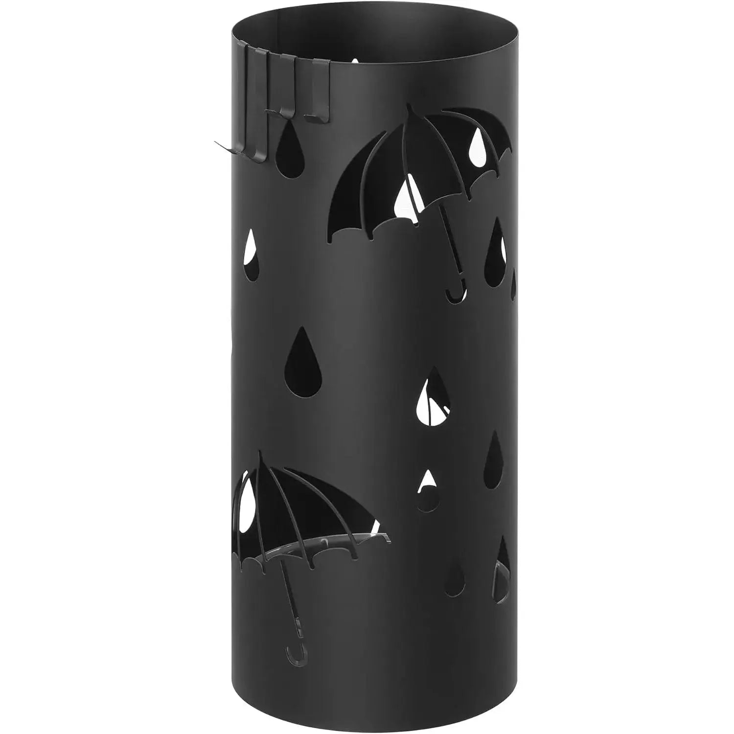 Regenschirmständer Metall Rund Muster Regenschirme Schwarz von Songmics