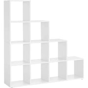 Bücherregal Stufenregal Ordnungssystem Wohnzimmer Wolkenweiss von Songmics