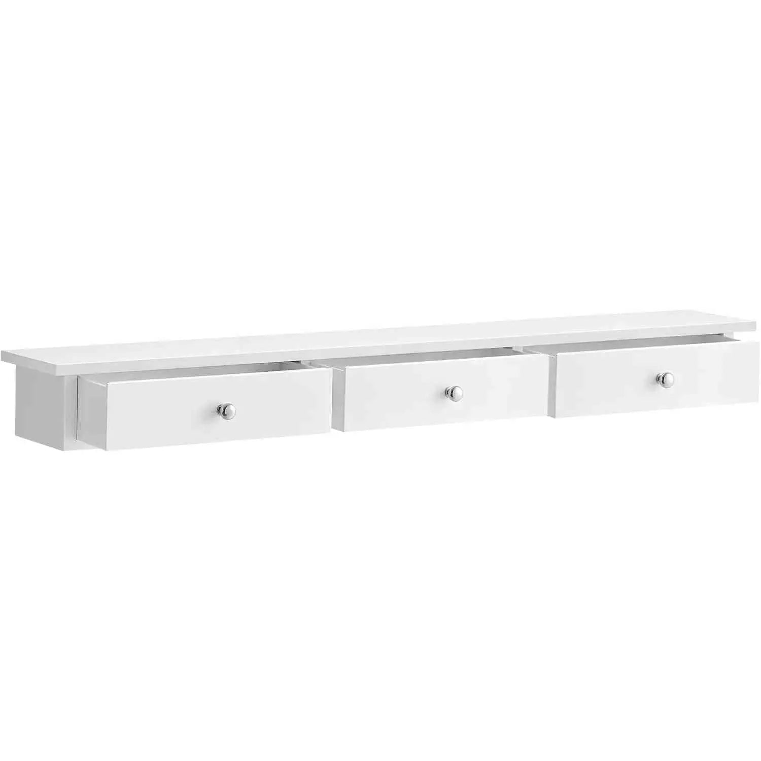 Wandregal mit Schubladen modern platzsparend weiss von Songmics