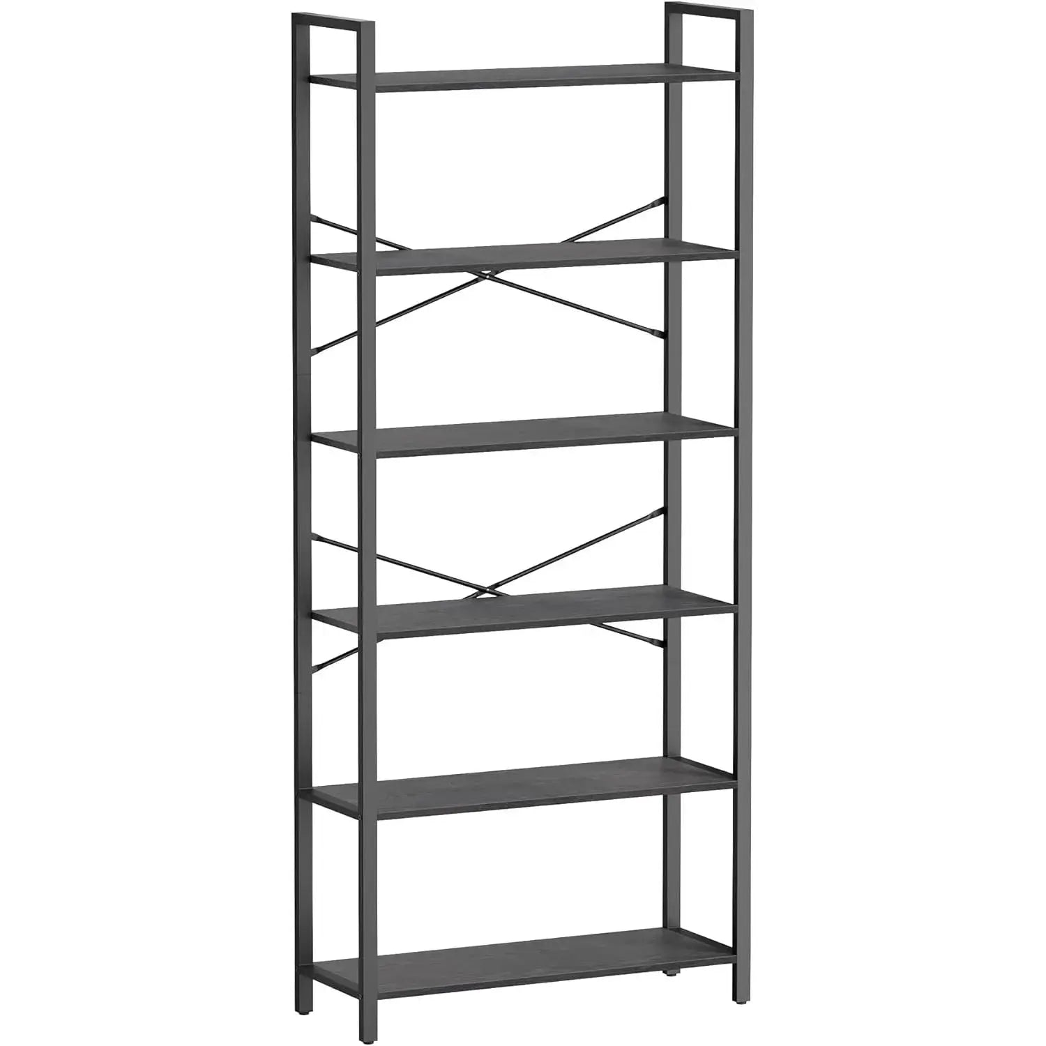 Bücherregal 6 Fächer Industrial Schwarz Stahl von guteszeug.ch