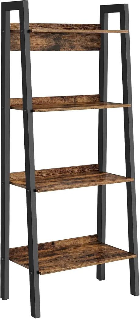 Bücherregal mit 4 Ebenen Industriestil Braun von Songmics