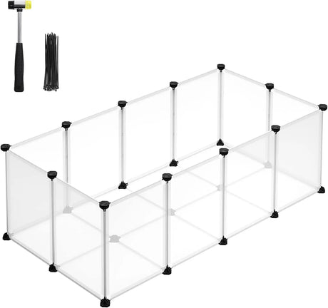 Freigehege Kunststoff für Kleintiere Weiss von Songmics