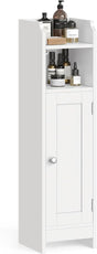 Toilettenschrank Badregal platzsparend verstellbar weiss von Songmics