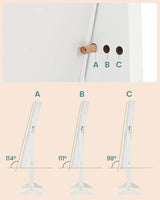 Schmuckschrank Spiegelschrank Stehend Make-up Organizer Weiss von Songmics