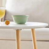 Beistelltisch-Set skandinavisch Kiefernholz Weiss von Songmics