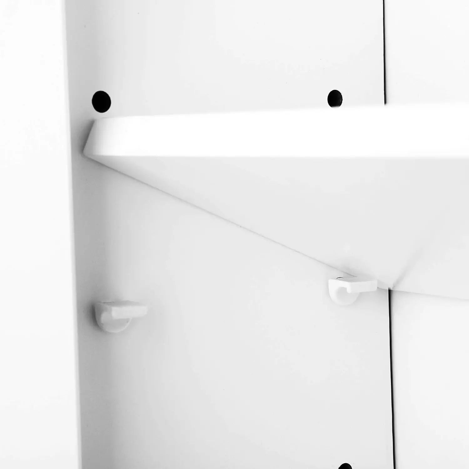 Badezimmerschrank mit Lamellentüren, weiss von Songmics