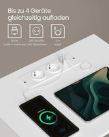 Nachttisch Set mit Ladefunktion mattweiss von Songmics