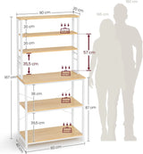 Küchenregal mit 6 Ablagen Goldeichenfarben von guteszeug.ch