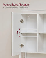 Badezimmerschrank Spiegelschrank LED Beleuchtung Wolkenweiss von Songmics