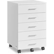 Rollcontainer 5 Schubladen weiss MDF von guteszeug.ch