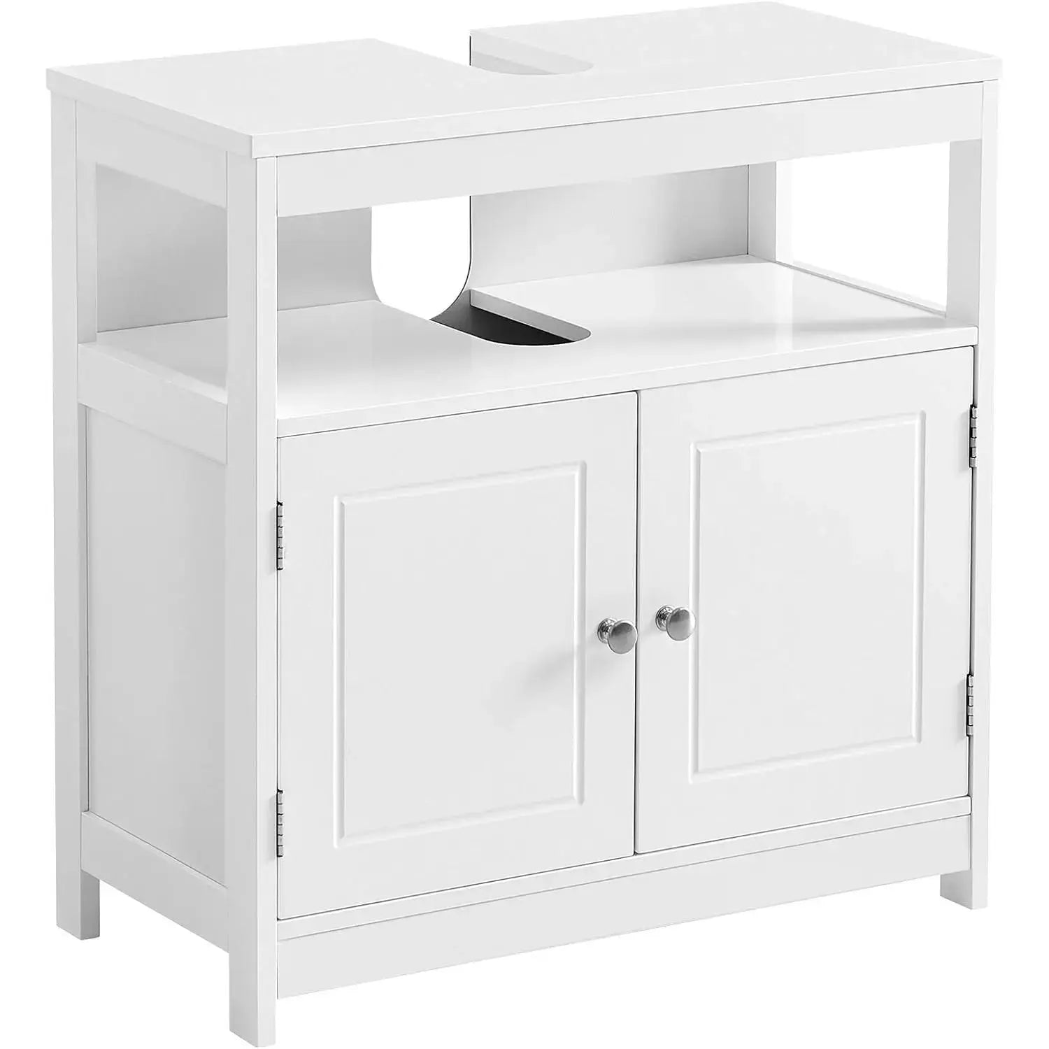 Waschbeckenunterschrank 60cm weiss Holz von Songmics