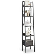 Bücherregal Leiterregal 5 Ebenen Schwarz von Songmics