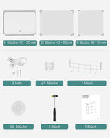 Schuhregal mit 6 Fächern wolkenweiss von Songmics