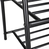 Kleiderständer mit Ablagen Metallgestell Schwarz von Songmics