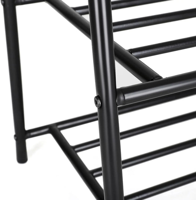 Kleiderständer mit Ablagen Metallgestell Schwarz von Songmics