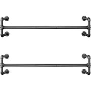 Kleiderständer Wandmontage Industrie-Design Set Schwarz von Songmics
