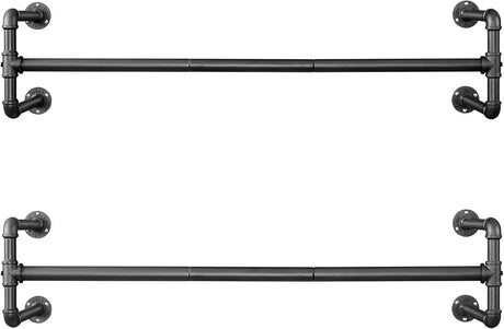 Kleiderständer Wandmontage Industrie-Design Set Schwarz von Songmics