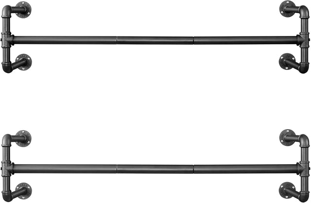 Kleiderständer Wandmontage Industrie-Design Set Schwarz von Songmics