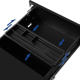 Rollcontainer abschliessbar Büro tintenschwarz von Songmics