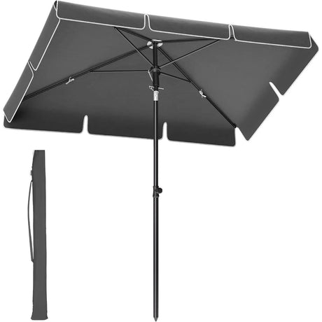 Balkonschirm knickbar UPF50+ grau 200 x 125 cm von Songmics