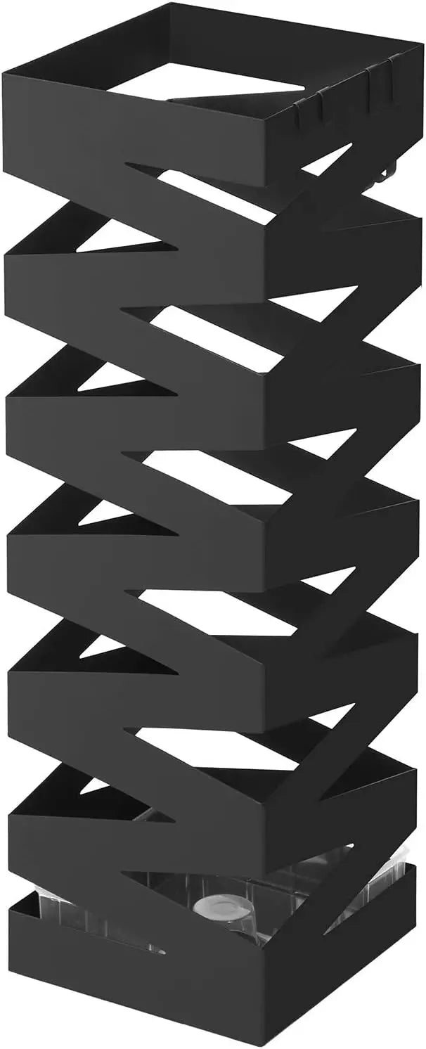 Regenschirmständer Metall quadratisch schwarz von Songmics