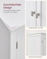 Badezimmerschrank mit verstellbaren Ablagen klassikweiss von Songmics