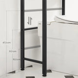 Toilettenregal 3 Ebenen Badezimmerregal Rustikal Braun von Songmics