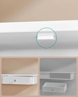 Wandregal mit Schubladen, modern, weiss von Songmics