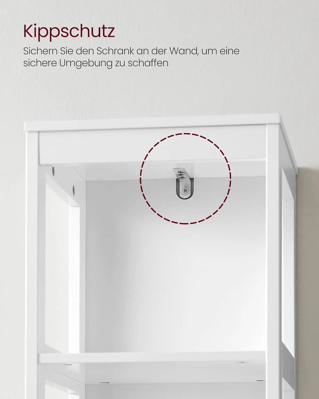 Badezimmerschrank freistehend mit Schubladen weiss von Songmics