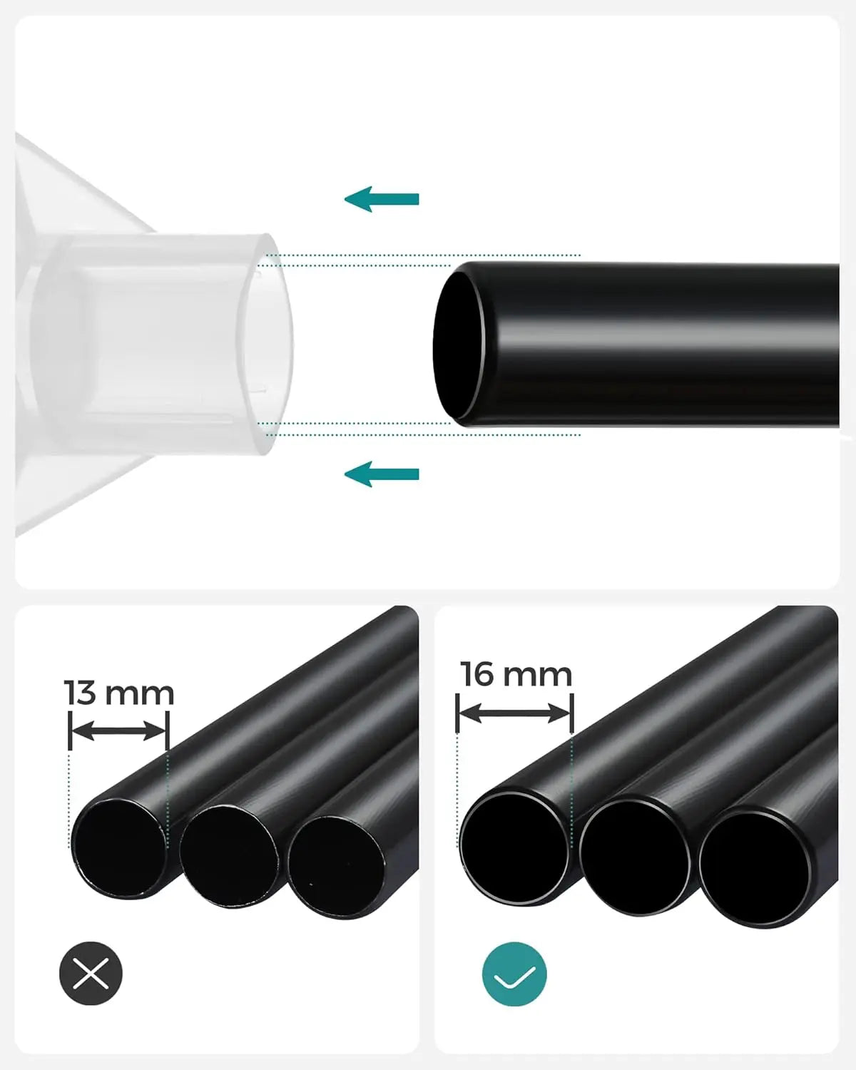 Stoffschrank 170cm schwarz 4 Hängefächer von Songmics