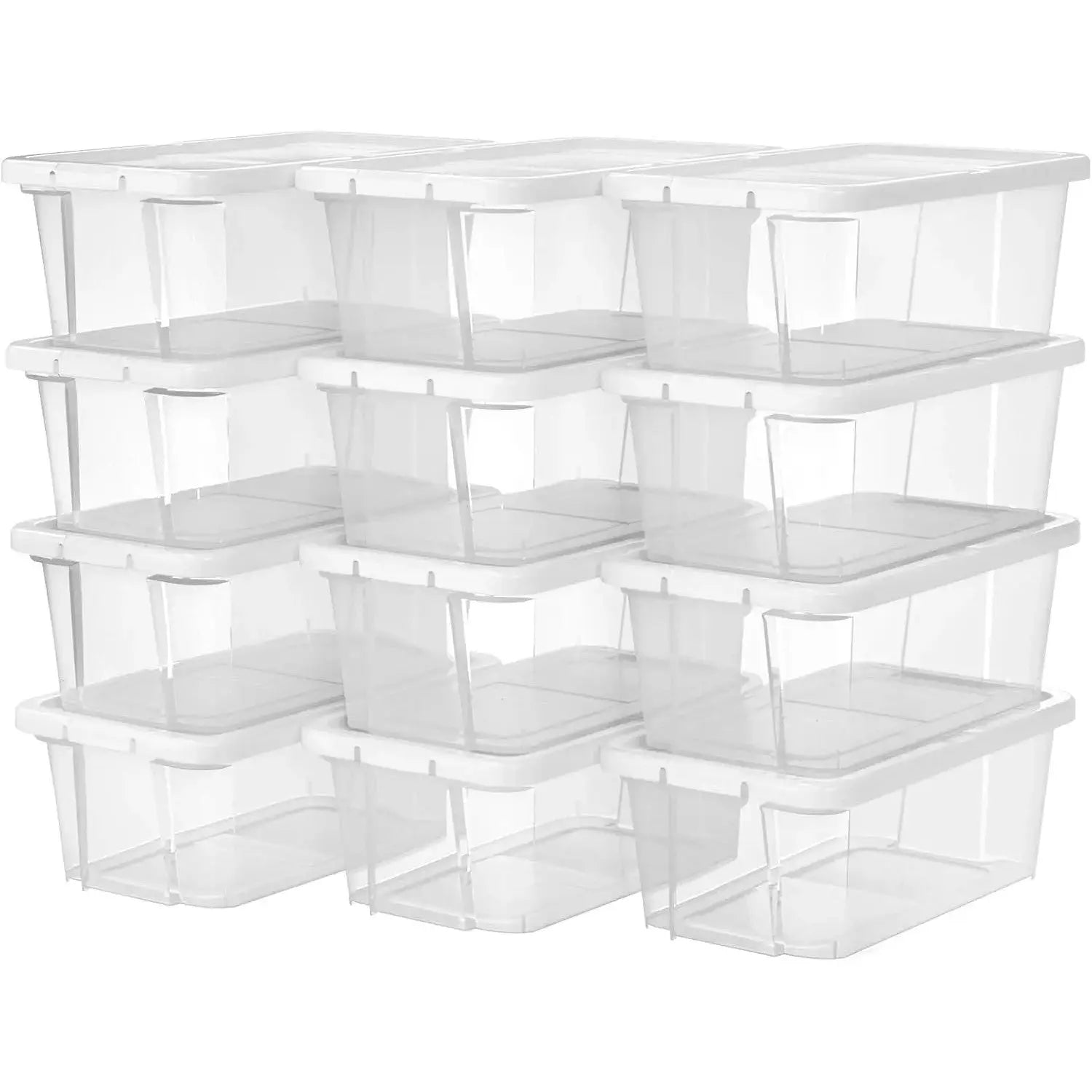 Aufbewahrungsbox Set mit Deckel Transparent von Songmics
