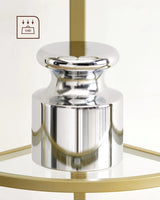 Eckregal 5 Ebenen Glasregal Gold von Songmics