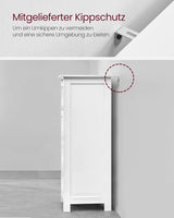 Badezimmerschrank mit Schubladen modern weiss von Songmics