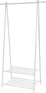 Kleiderständer mit Ablagen Metallgestell Cremeweiss von Songmics