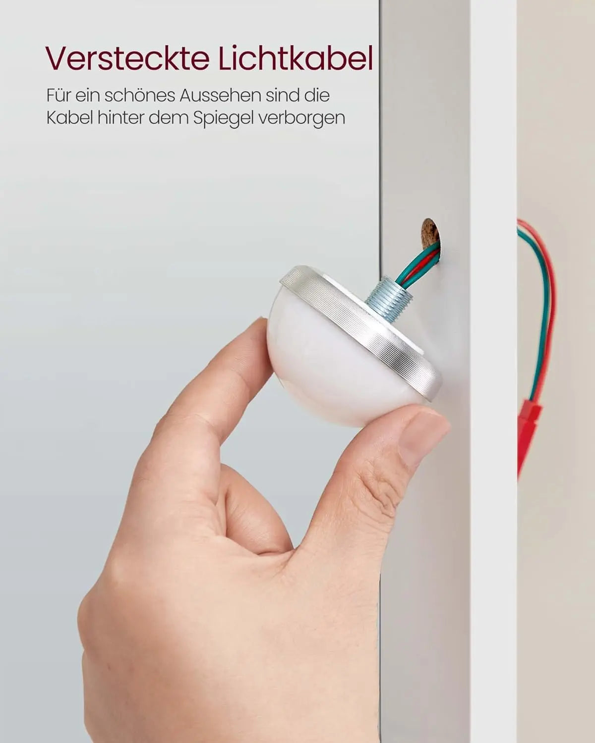 Schminktisch LED Beleuchtung Spiegel Schubladen, 100 x 40 x 145 cm, Weiss von Songmics