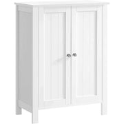 Badezimmerschrank Freistehend Verstellbare Regale Weiss von Songmics