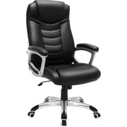 Bürostuhl Ergonomisch Höhenverstellbar Stabil Schwarz von Songmics