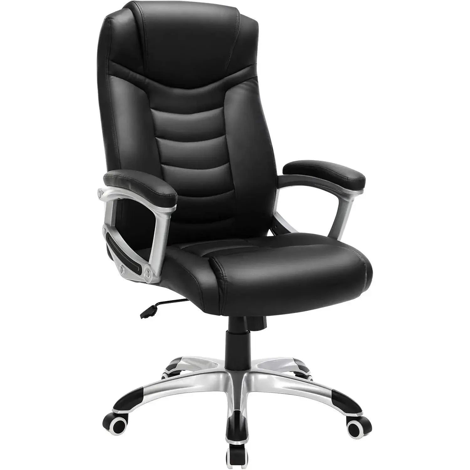 Bürostuhl Ergonomisch Höhenverstellbar Stabil Schwarz von Songmics