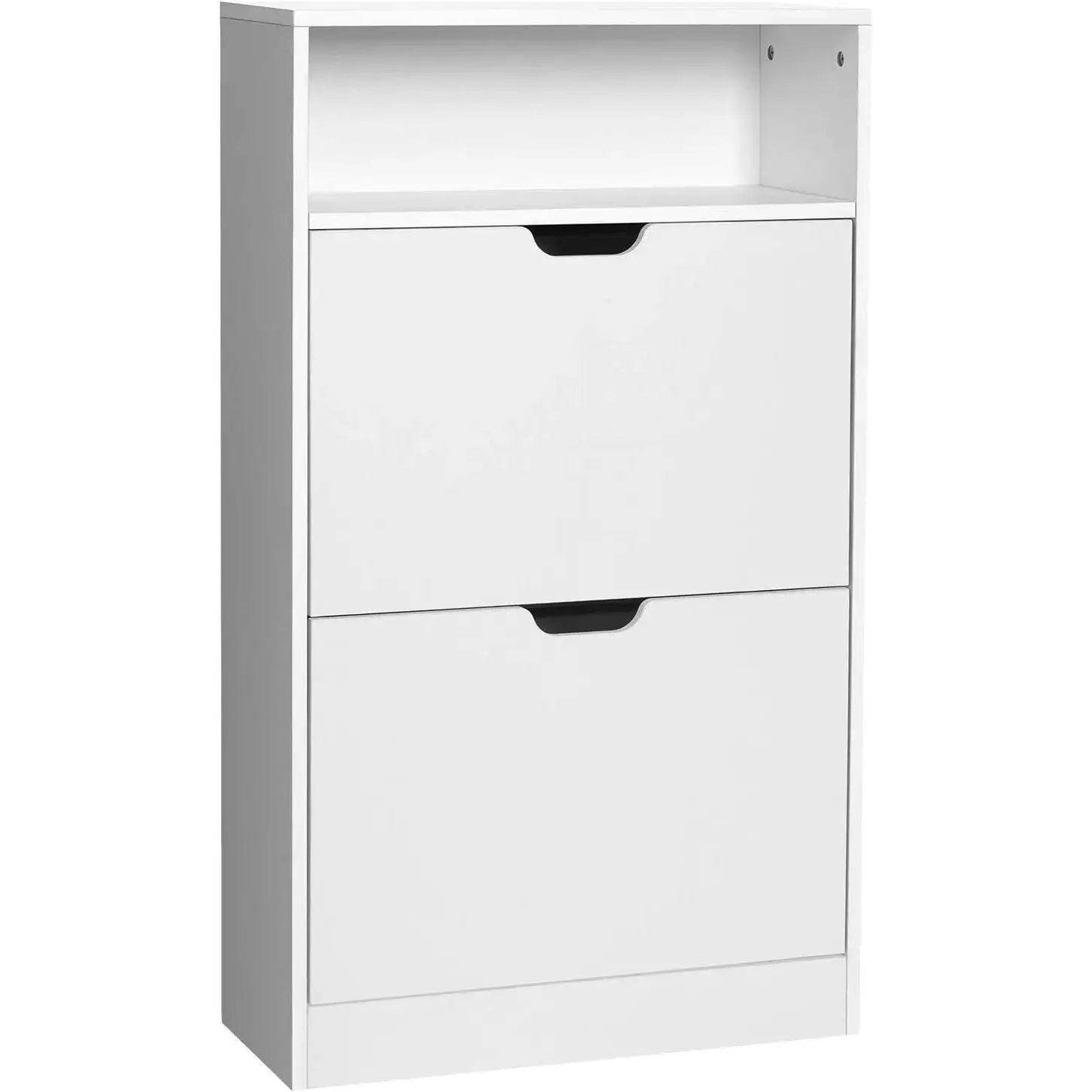 Schuhschrank 2 Klappen wolkenweiss verstellbar von Songmics