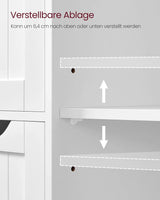 Badezimmerschrank mit Schubladen und Tür Weiss von Songmics