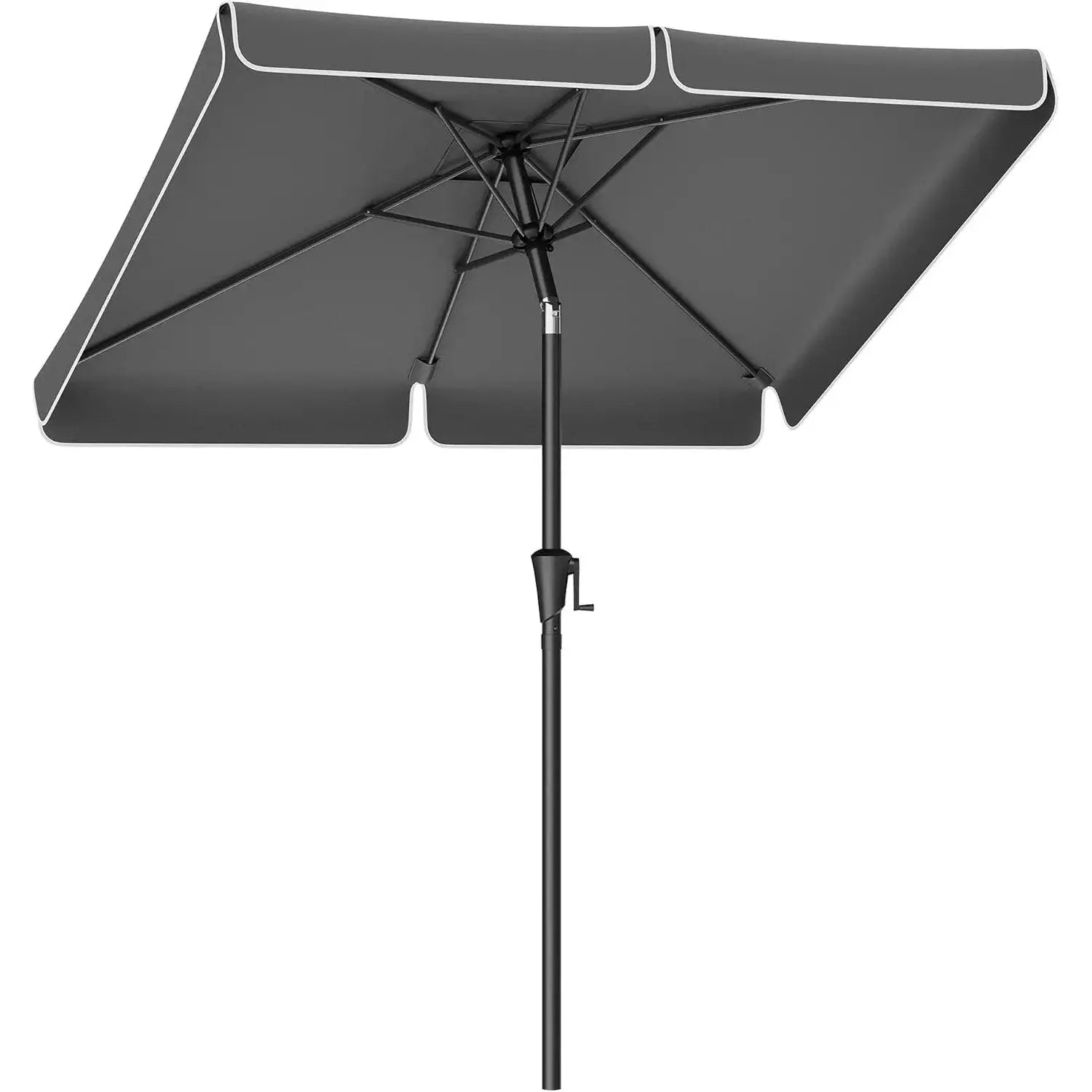 Balkonschirm rechteckig UPF50+ knickbar 200 x 150 cm grau von Songmics