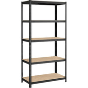Regal 5 Ebenen Verstellbar Industriestil Schwarz von Songmics
