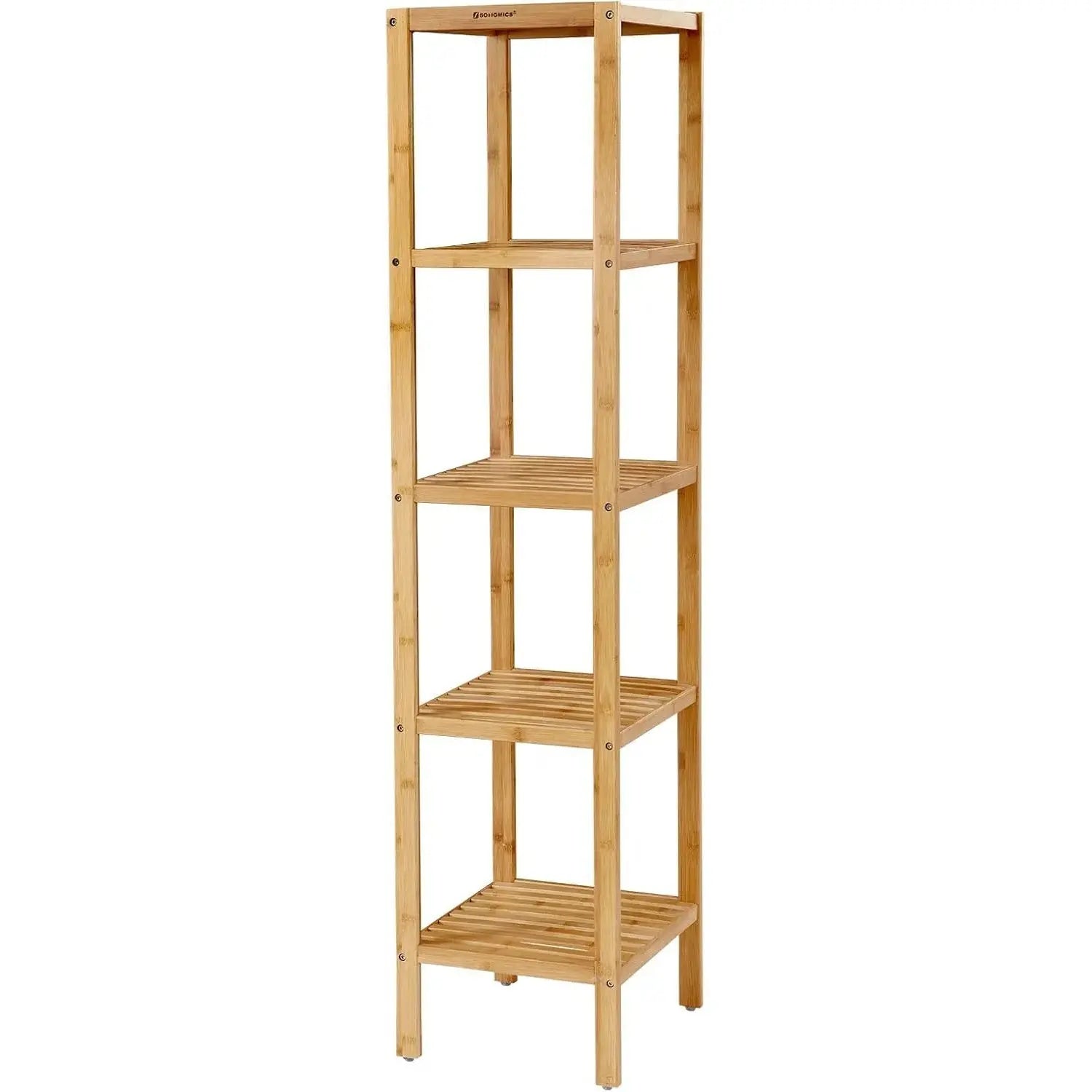 Standregal Bambus 5 Ebenen naturbeige von Songmics