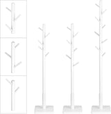 Garderobenständer Massivholz Baumform Wolkenweiss von Songmics