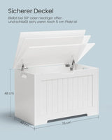 Schuhbank mit Stauraum Landhausstil Wolkenweiss von Songmics