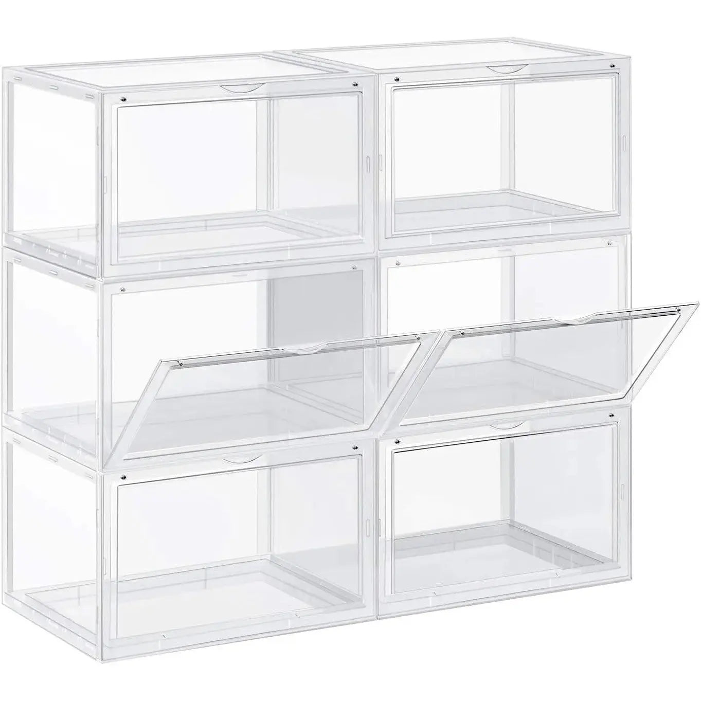 Schuhboxen Stapelbare Organizer Kunststoff Transparent von Songmics