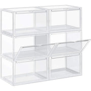 Schuhboxen Stapelbare Organizer Kunststoff Transparent von Songmics