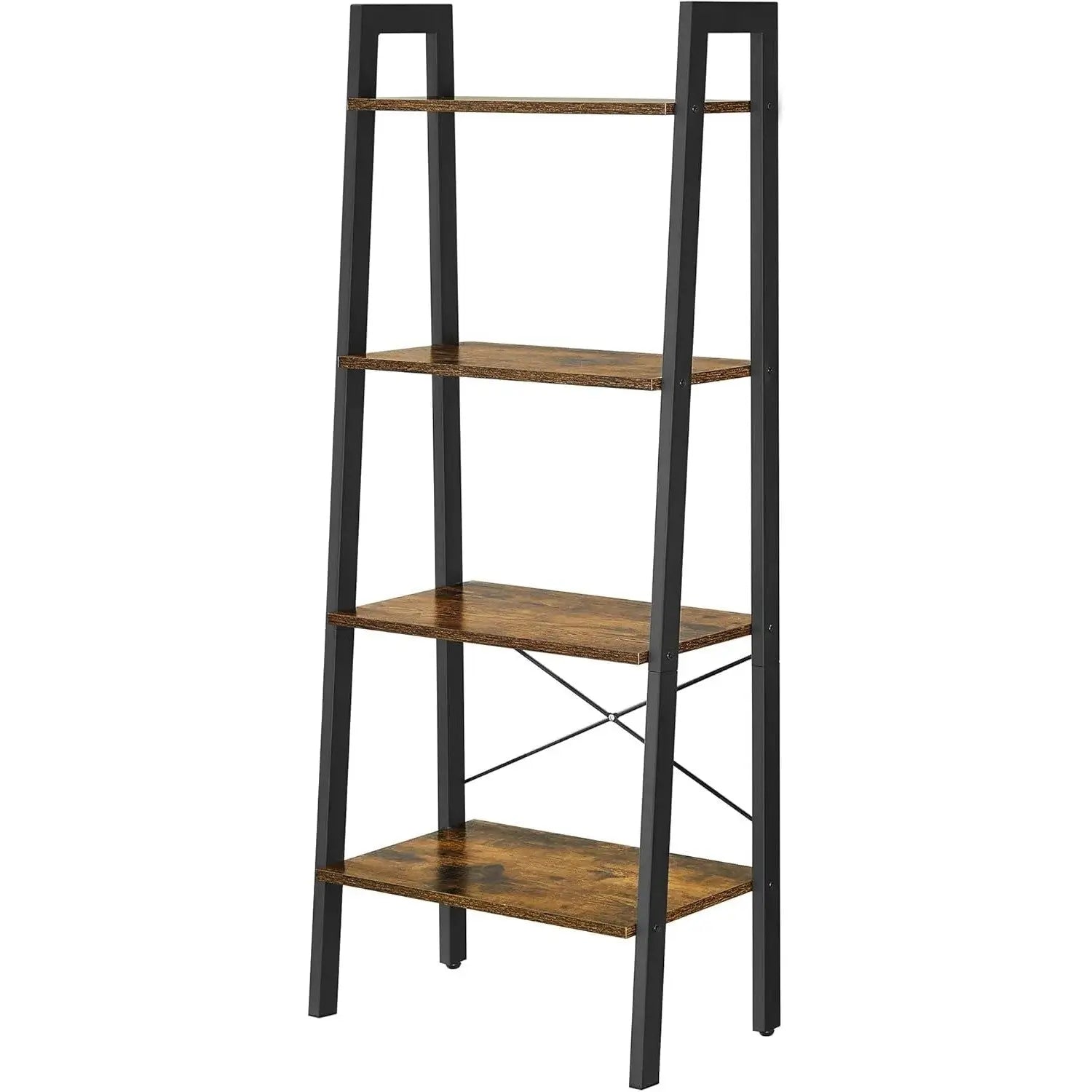Regal Leiterregal Industrie-Design vintagebraun-schwarz von Songmics