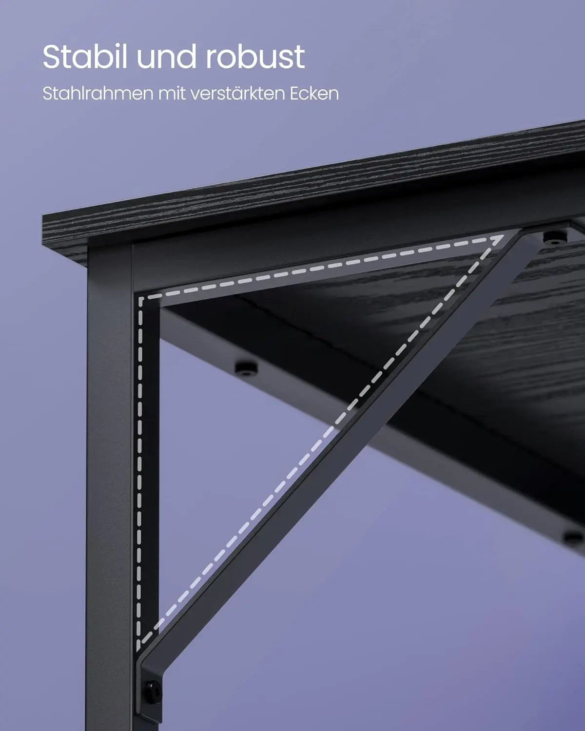 Computertisch 120x60cm Ebony Schwarz Holz von Songmics