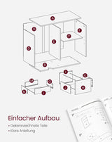 Rollcontainer Aktenschrank mit Schubladen Vintagebraun-Schwarz von Songmics